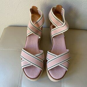 TORY BURCH FREIDA ESPADRILLES WEDGE SANDALS SZ 9~AMAZING!
